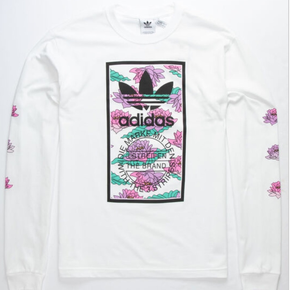 Adidas Tropical Floral Long Sleeve Tshirt